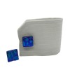 Blue Textured Cufflinks - CL404 - Image 4
