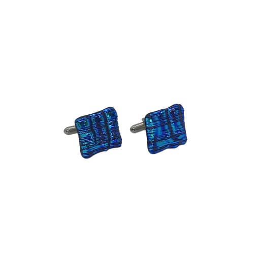 Blue Textured Cufflinks-CL405 FP