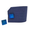Blue Textured Cufflinks - CL408 - Image 3