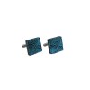 Blue Textured Cufflinks-CL411 Mroom