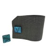 Blue Textured Cufflinks - CL411 - Image 5