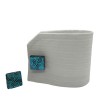 Blue Textured Cufflinks - CL411 - Image 4