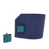 Blue Textured Cufflinks - CL412 - Image 5
