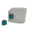 Blue Textured Cufflinks - CL412 - Image 3