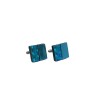 Blue Textured Cufflinks-CL413 Rsb-Rad