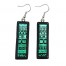 Green Hanging Earrings-EHF300