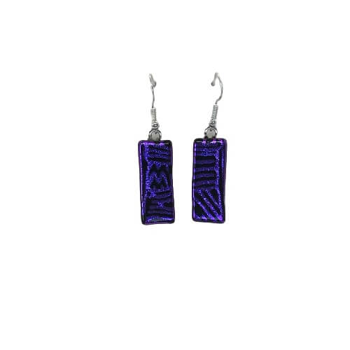 Purple Hanging Earrings-EH645