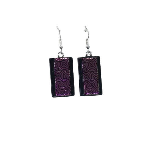Purple Hanging Earrings-EH673