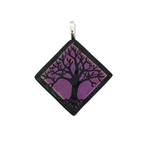 Purple Etched Pendant-EP600 Tree