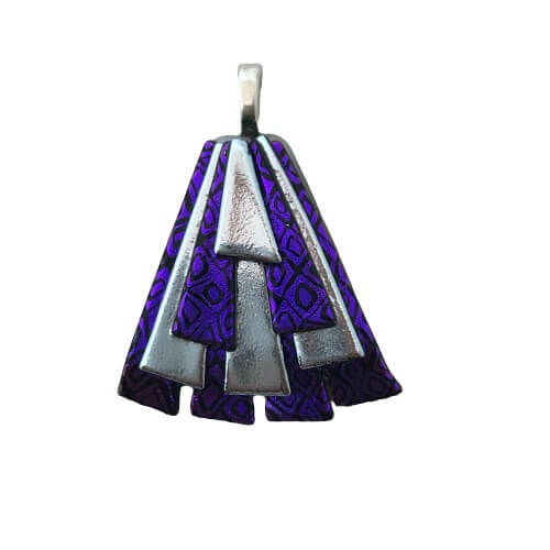 Purple Fan Pendant-F620-Asia