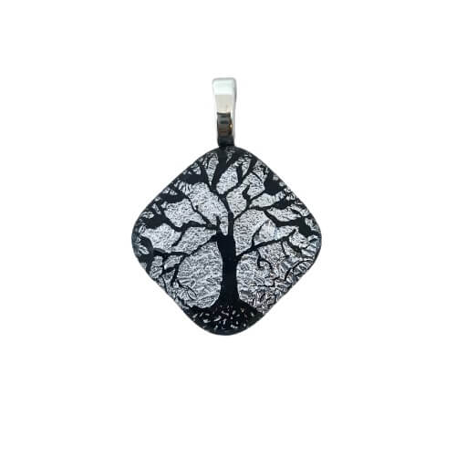 Silver Etched Pendant-EP235 Tree