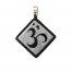 Silver Etched Pendant-EP202 Ohm