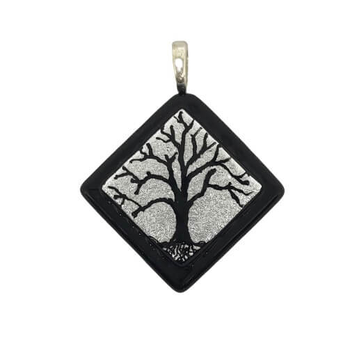 Silver Etched Pendant-EP236 Tree