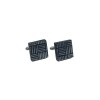 Silver Textured Cufflinks-CL204 Woven