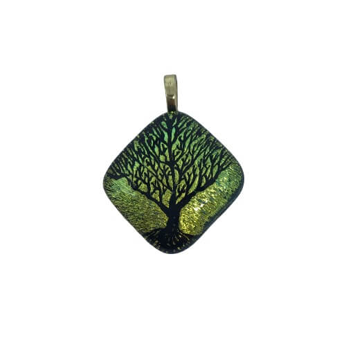 Warm Etched Pendant-EP122 Tree